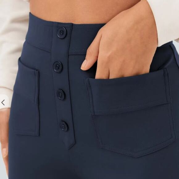 HALARA Navy Straight Leg Pants - Picture 2 of 5